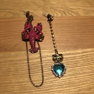 Betsey Johnson Lobster Earrings